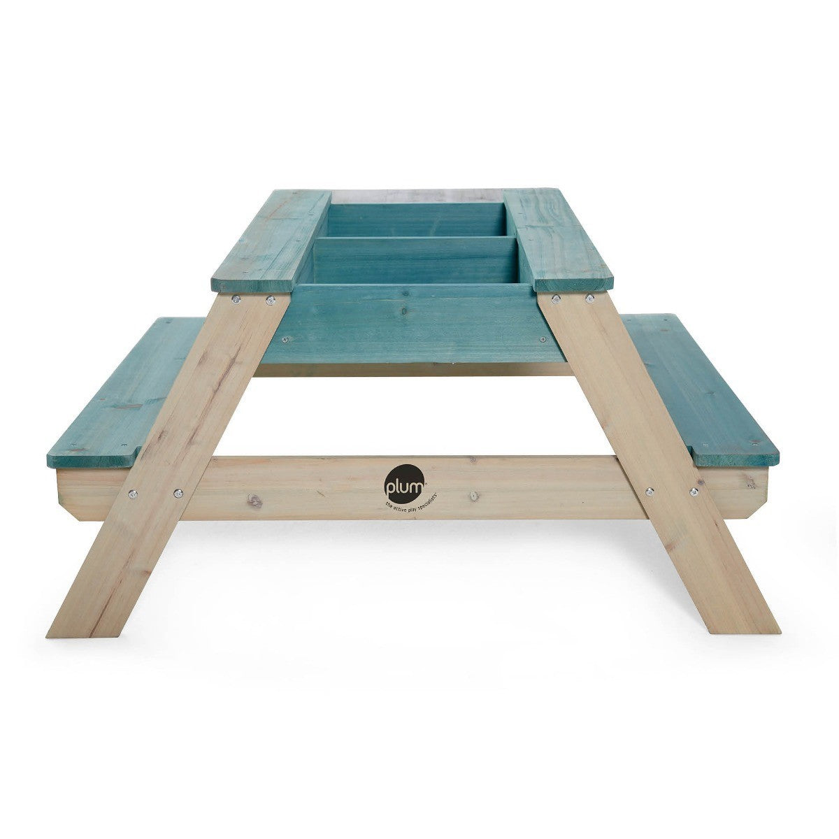 Teal Surfside Sand Water Picnic Table – Wooden – Plum Play UK