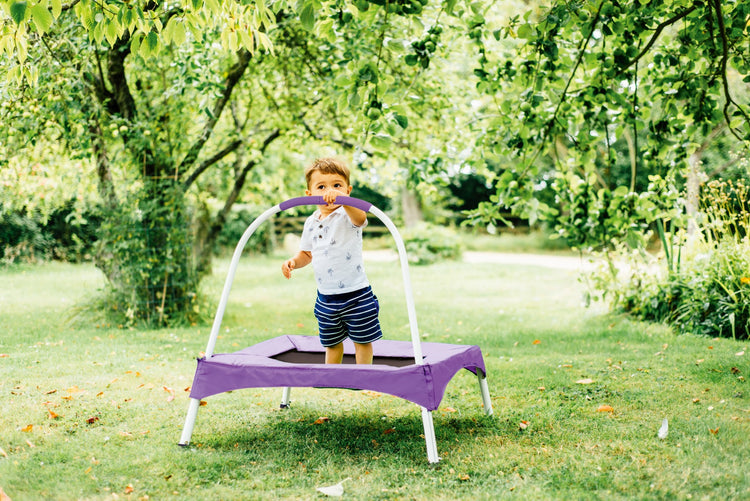 Plum® Junior Bouncer Trampoline - Purple with Handle
