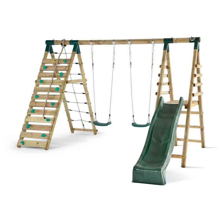 Woolly Monkey II Wooden Swing Set