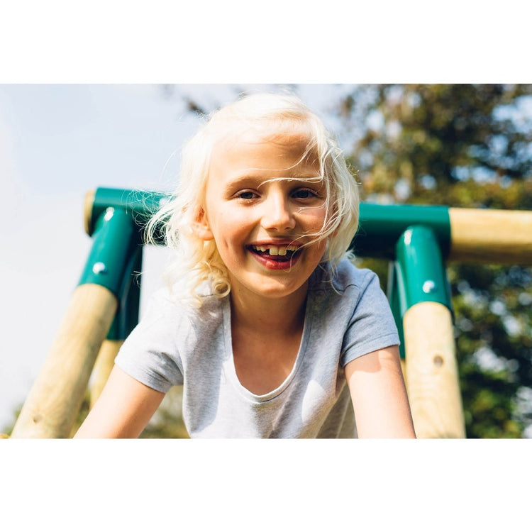 Woolly Monkey II Wooden Swing Set