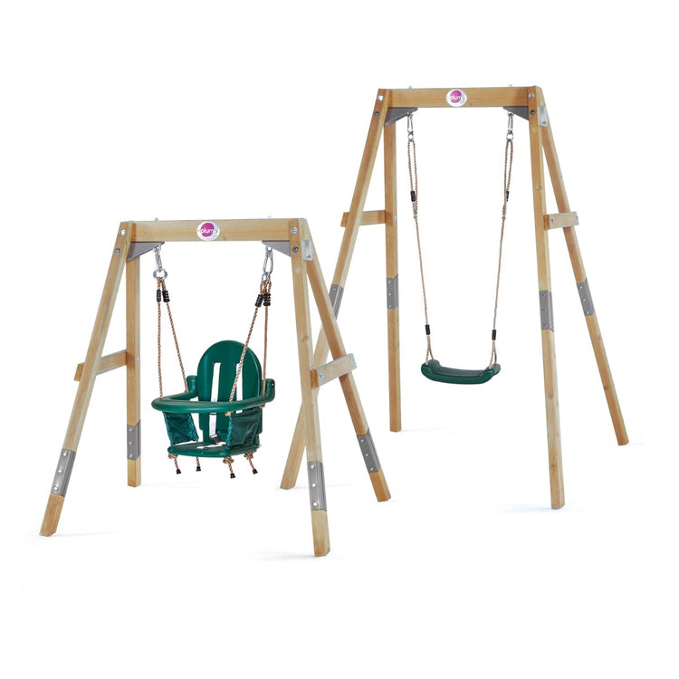 Plum® Wooden 2-in-1 Swing Set