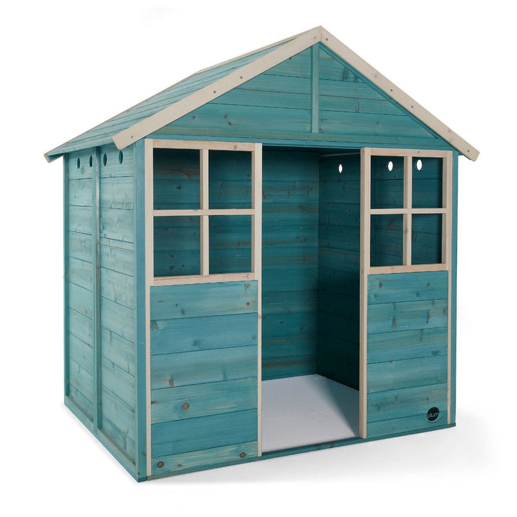 Garden Hut Wooden Playhouse in Teal