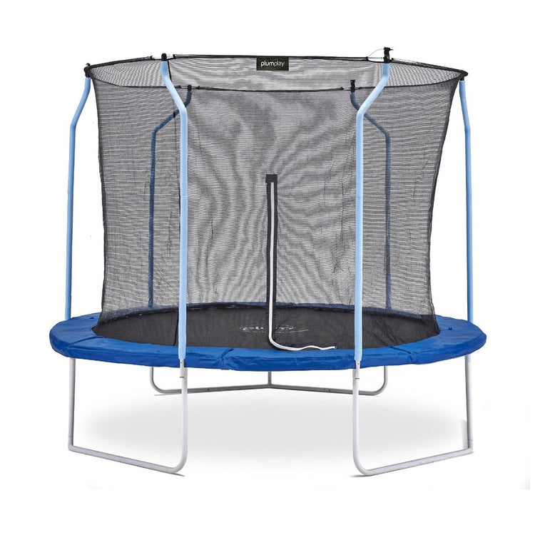 Plum® 8ft - 14ft Wave Springsafe Trampoline (Blue) - Free Attachable Mist Feature