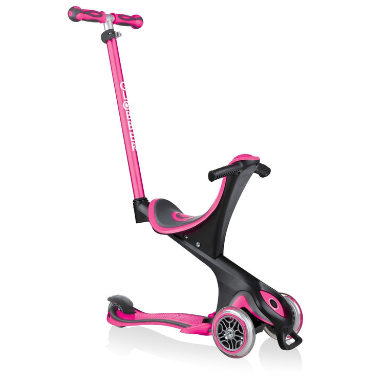 Globber Evo Comfort Scooter Deep Pink All-in-1