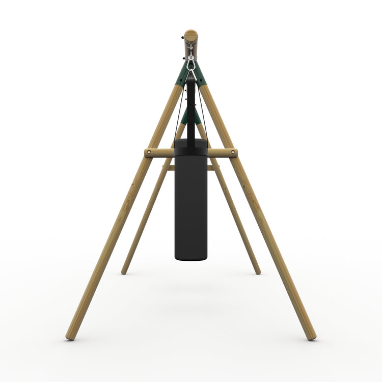 Plum® Loris™ Wooden Swing Set - Double Swing & Punch Bag