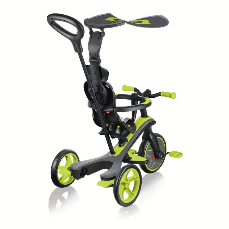 Globber Explorer Trike 4-in-1 - Lime Green | Toddler Trike & Balance Bike for Kids 10m-5y