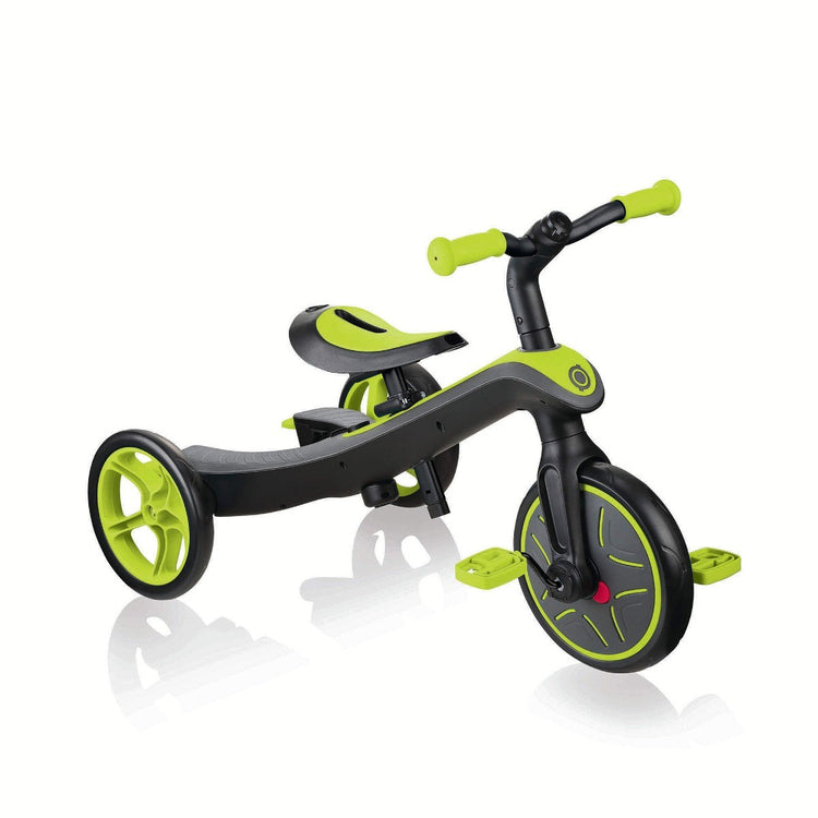 Globber Explorer Trike 4-in-1 - Lime Green | Toddler Trike & Balance Bike for Kids 10m-5y