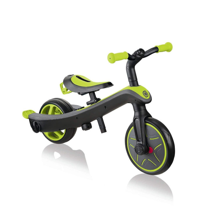 Globber Explorer Trike 4-in-1 - Lime Green | Toddler Trike & Balance Bike for Kids 10m-5y