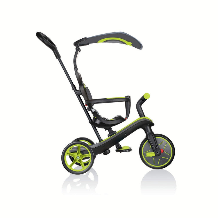 Globber Explorer Trike 4-in-1 - Lime Green | Toddler Trike & Balance Bike for Kids 10m-5y