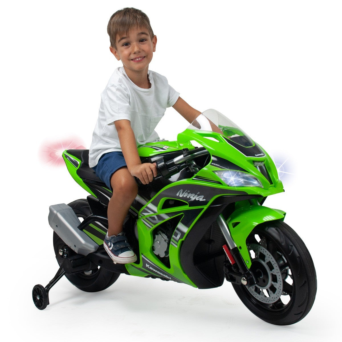 Injusa Kawasaki Ninja ZX10 Motorbike 12V – Plum Play UK