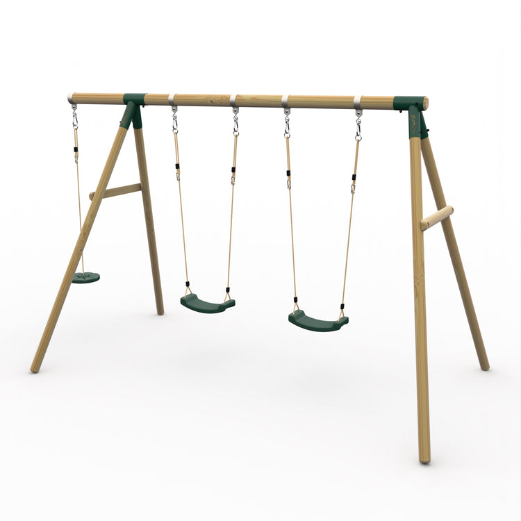 Plum® Wooden Double Swing Set + Monkey Seat - Loris™