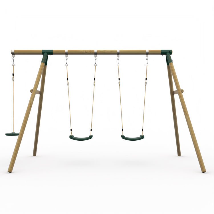 Plum® Wooden Double Swing Set + Monkey Seat - Loris™