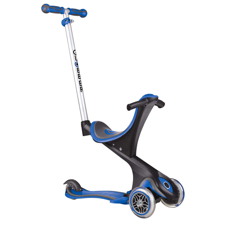 Globber Evo Comfort Scooter Navy Blue With Foot Rest
