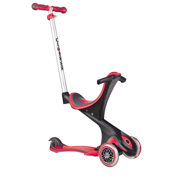 Globber Evo Comfort Scooter Red With Foot Rest