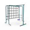 Metal Monkey Bars with Swing and Climbing Wall