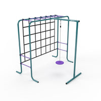 Metal Monkey Bars with Swing and Climbing Wall product image