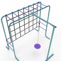 Metal Monkey Bars with Swing and Climbing Wall product image