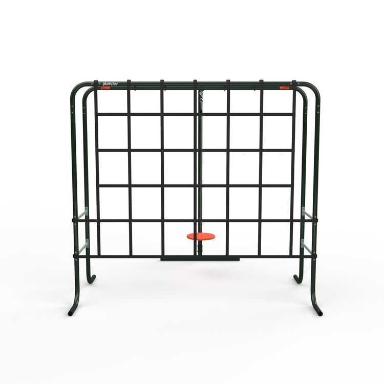 Metal Monkey Bars with Swing and Climbing Wall