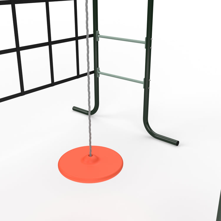Metal Monkey Bars with Swing and Climbing Wall