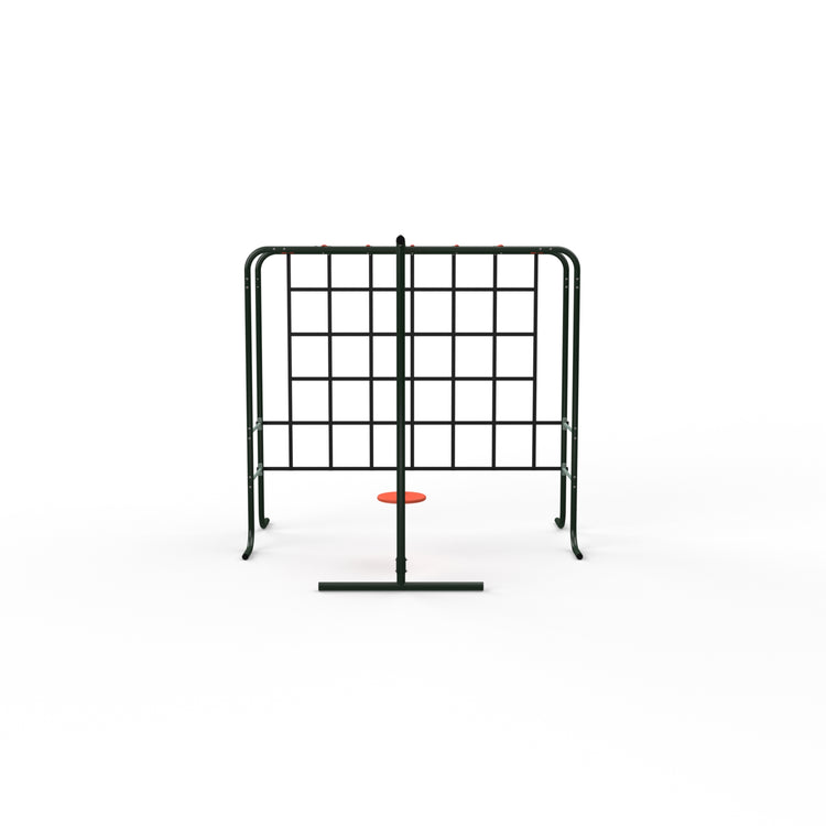 Metal Monkey Bars with Swing and Climbing Wall