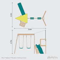 Plum® Barbary Wooden Playcentre - Swing and Slide Climbing Frame product image