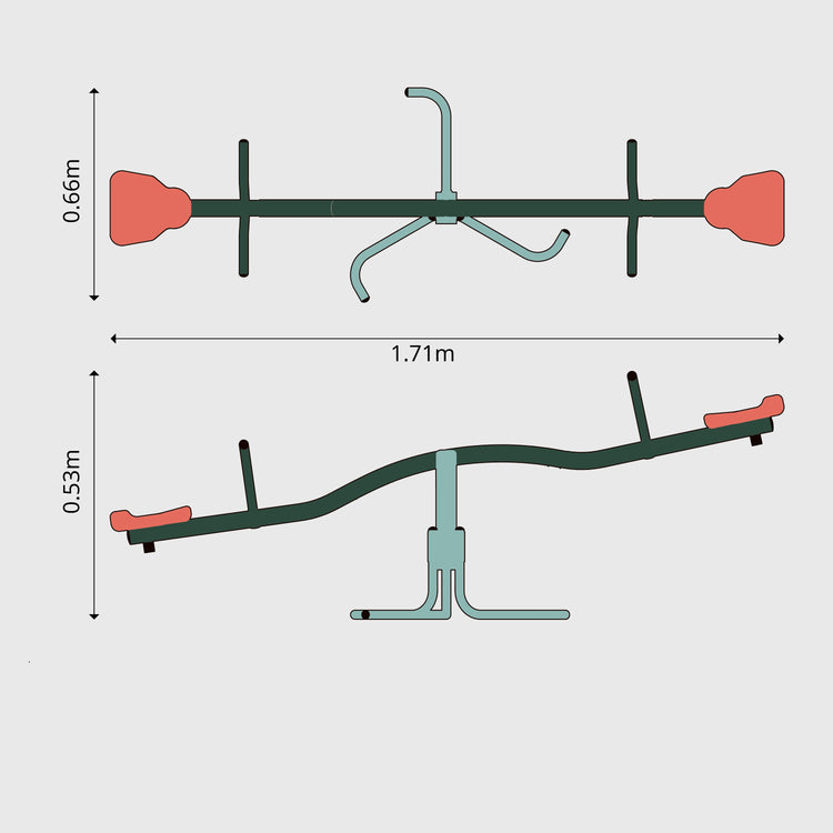 Rotating Metal Seesaw Garden Toy