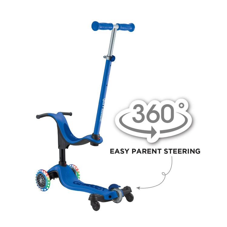 Globber Go Up Sporty Lights 360 Scooter and Ride On