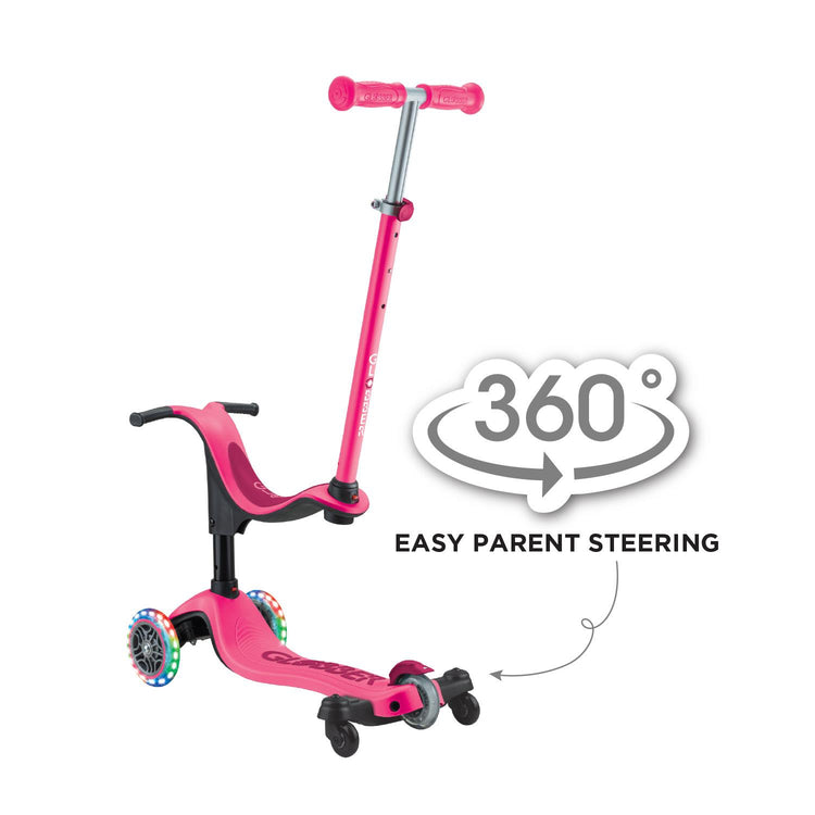 Globber Go Up Sporty Lights 360 Scooter and Ride On