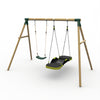Plum® Marmoset™ Wooden Swing Set - Single Swing & Glide Nest Swing