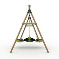 Plum® Loris™ Wooden Swing Set - Single Swing, Glide Nest Swing & Disc Seat product image