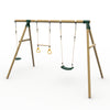 Plum® Loris™ Wooden Swing Set - Single Swing, Trapeze & Disc Seat