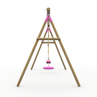 Plum® Loris™ Wooden Swing Set - Single Swing, Trapeze & Disc Seat product image