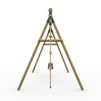 Plum® Loris™ Wooden Swing Set - Double Swing & Knotted Rope product image