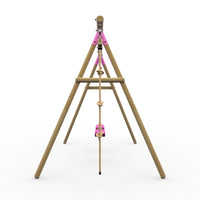 Plum® Loris™ Wooden Swing Set - Double Swing & Knotted Rope product image
