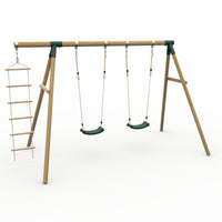 Plum® Loris™ Wooden Swing Set - Double Swing & Ladder product image