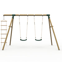 Plum® Loris™ Wooden Swing Set - Double Swing & Ladder product image