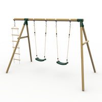 Plum® Loris™ Wooden Swing Set - Double Swing & Ladder product image