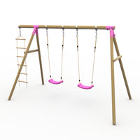 Plum® Loris™ Wooden Swing Set - Double Swing & Ladder product image