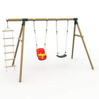 Plum® Loris™ Wooden Swing Set - Single Swing, Baby Seat & Ladder product image