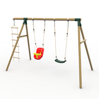 Plum® Loris™ Wooden Swing Set - Single Swing, Baby Seat & Ladder product image