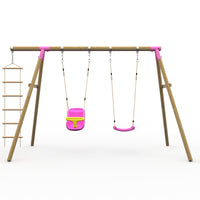 Plum® Loris™ Wooden Swing Set - Single Swing, Baby Seat & Ladder product image