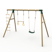 Plum® Loris™ Wooden Swing Set - Single Swing, Trapeze & Ladder product image