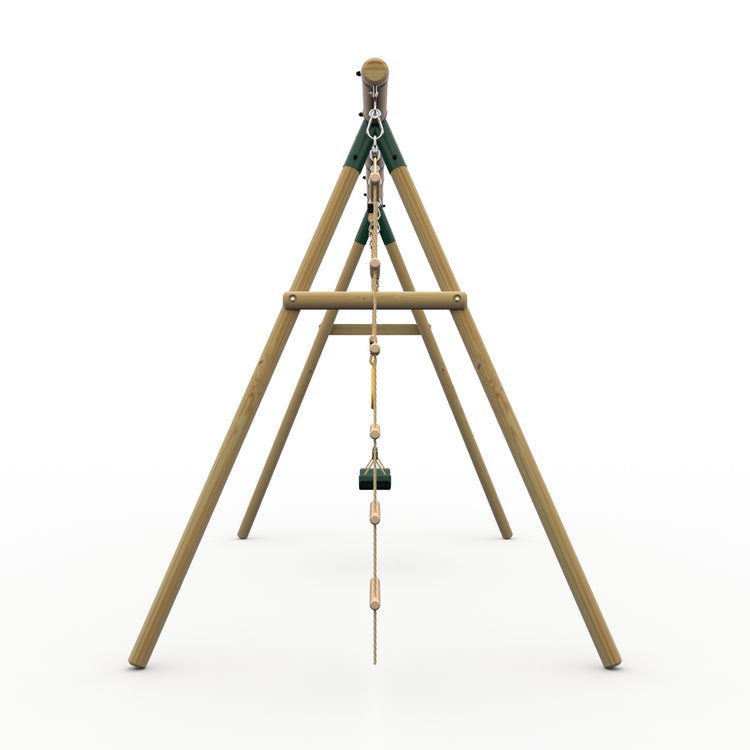 Plum® Loris™ Wooden Swing Set - Single Swing, Trapeze & Ladder
