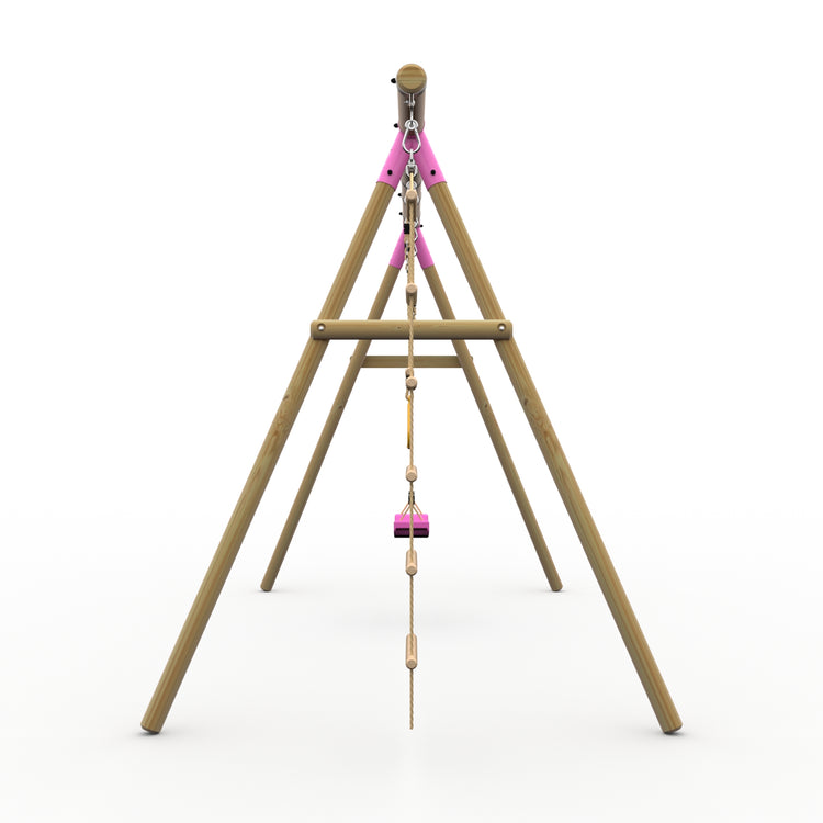 Plum® Loris™ Wooden Swing Set - Single Swing, Trapeze & Ladder