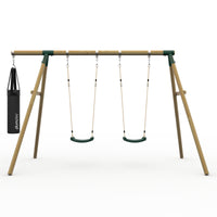 Plum® Loris™ Wooden Swing Set - Double Swing & Punch Bag product image