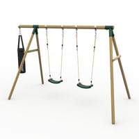 Plum® Loris™ Wooden Swing Set - Double Swing & Punch Bag product image