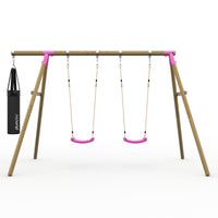 Plum® Loris™ Wooden Swing Set - Double Swing & Punch Bag product image