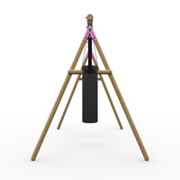 Plum® Loris™ Wooden Swing Set - Double Swing & Punch Bag product image