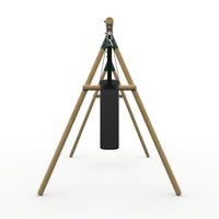 Plum® Loris™ Wooden Swing Set - Single Swing, Trapeze & Punch Bag product image