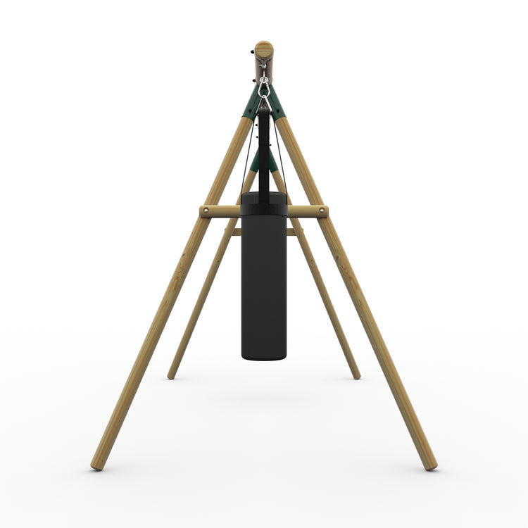 Plum® Loris™ Wooden Swing Set - Single Swing, Trapeze & Punch Bag